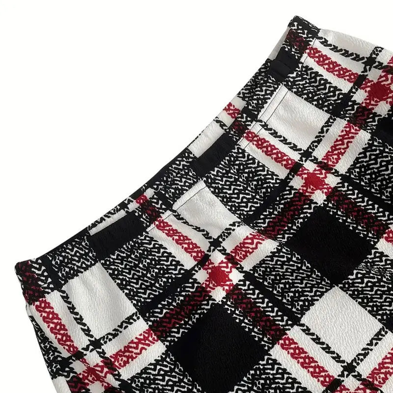 Women's Plaid Skirt™ Elegant Pencil High Waist Lady Short Skirt