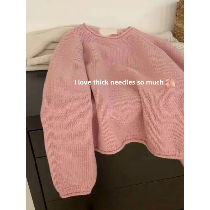 Women's French Style Knitted Sweater™ Loose Fit Overhead Base Layer Tops