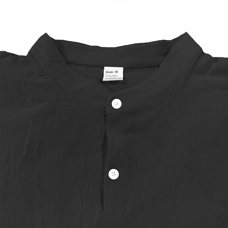 Men's Casual Linen Suit™ Long Sleeve Crew Neck T-shirt +Loose Fit Pants