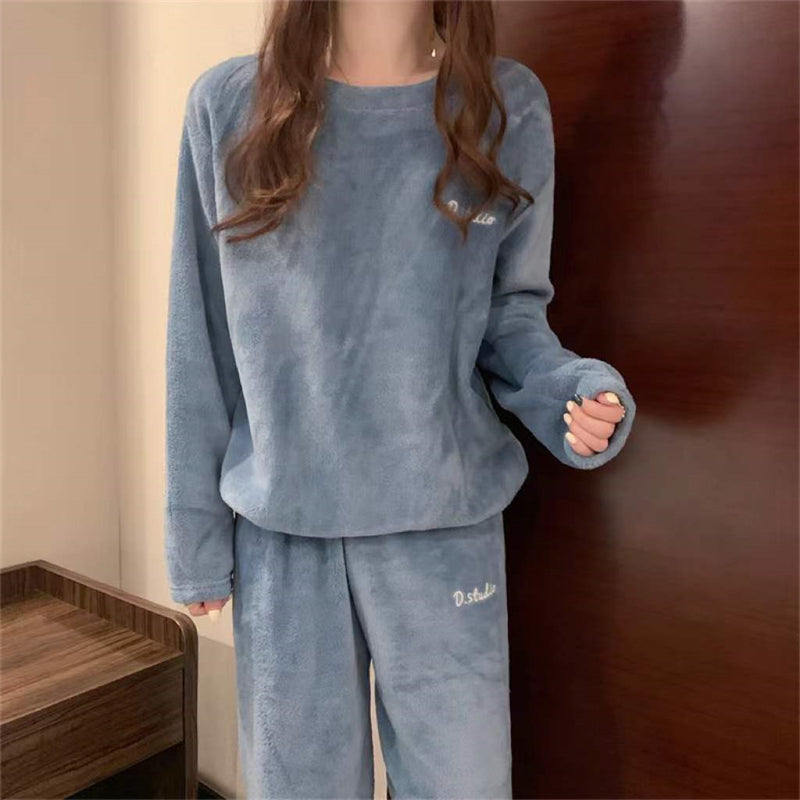 Women's ITOOLIN Cashmere Pajama Set™ Woolen Pullovers And Pants 2 pieces Sets