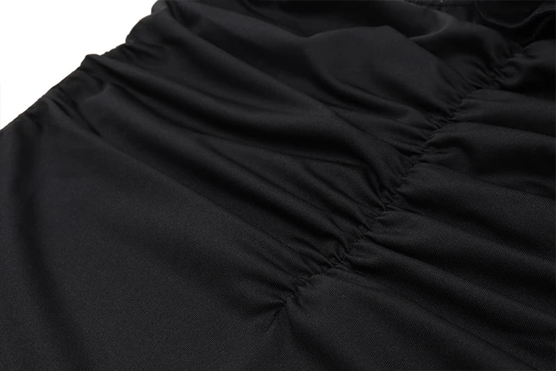 Women's Solid Sleeveless Slim Dress Aesthetic Oblique Strap Backless Prom Dresses