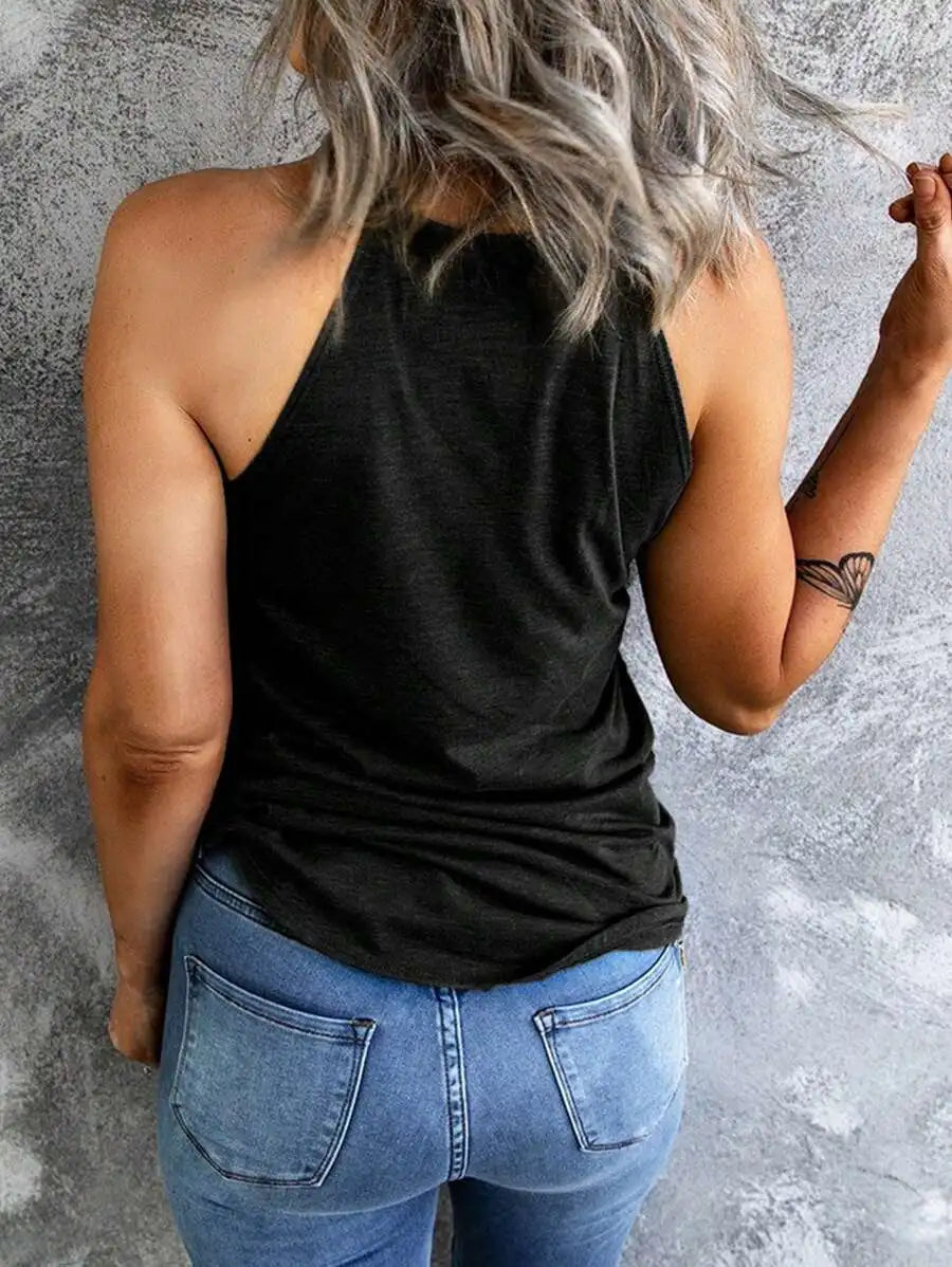 Women's Summer Sleeveless Halter T-Shirts™ Crew Neck Workout Tank Tops
