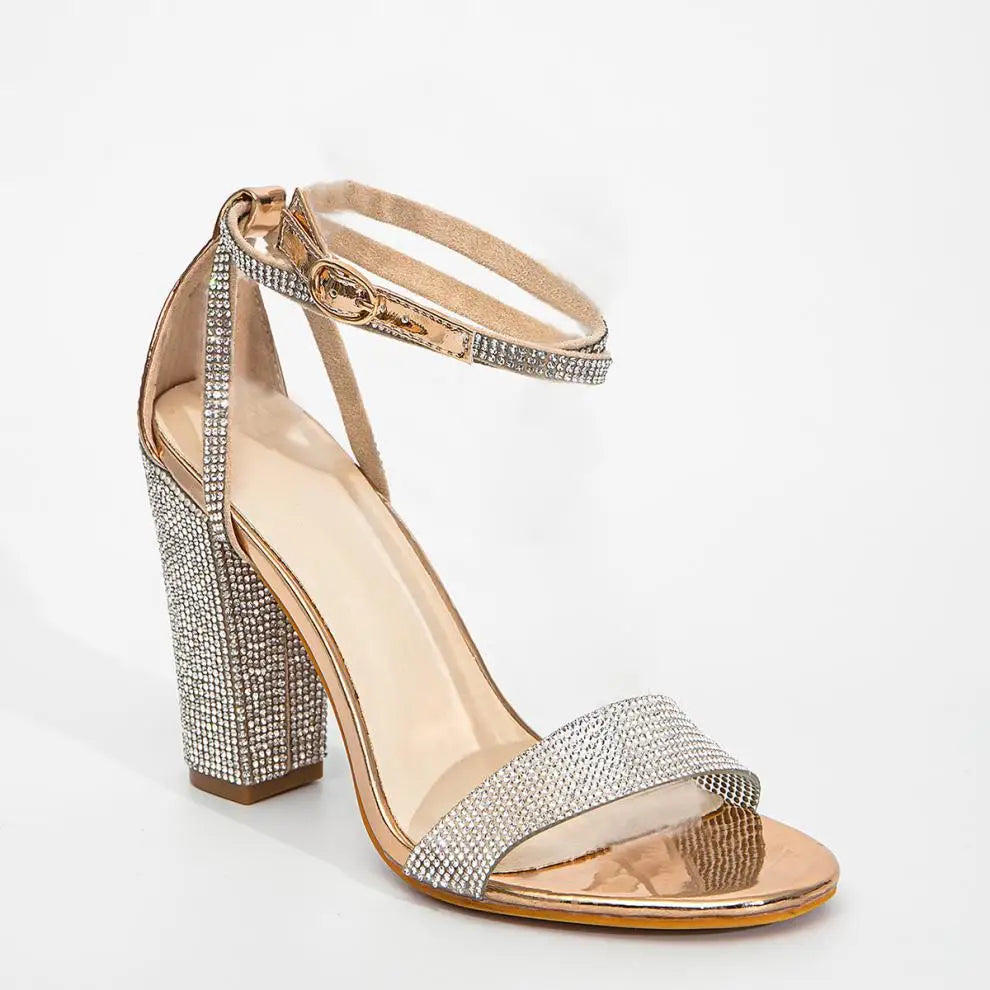 Women's Rhinestone Sandals™ Buckle Strap High Heels