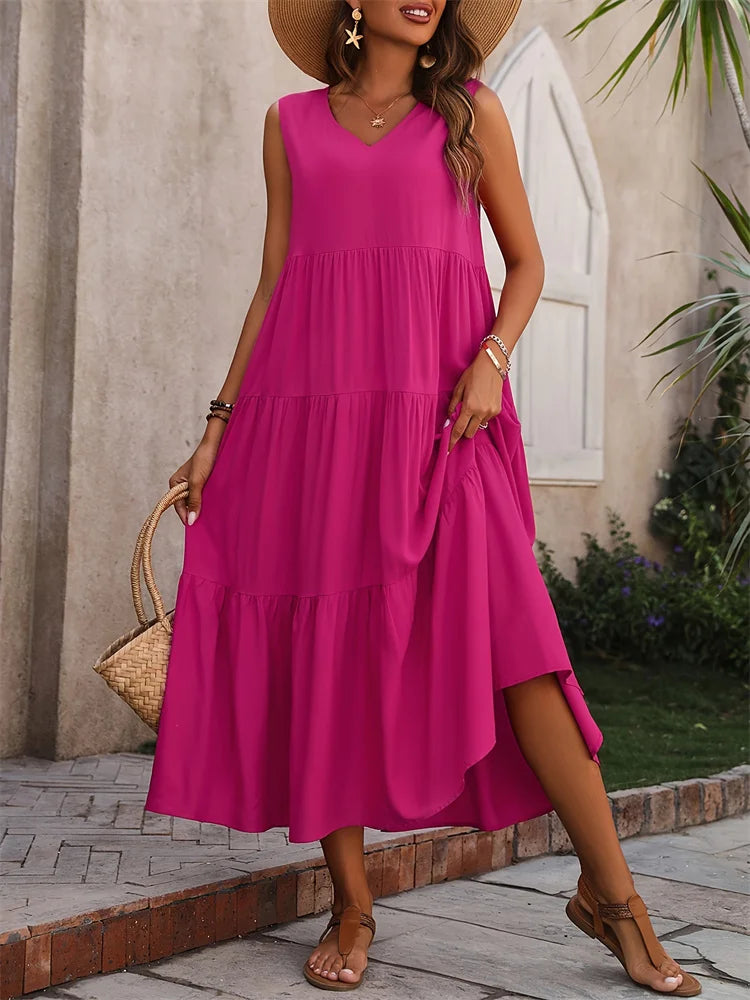 Women's Summer Dress™ Casual Long Dresses V-neck Loose Elegant Dress