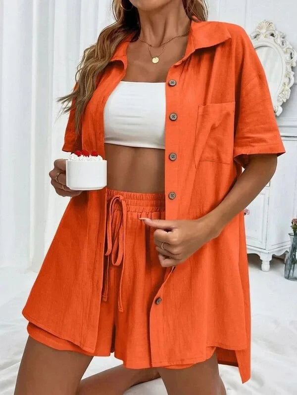 Women's Cotton Shorts Set™ Summer Simple Design Clothes