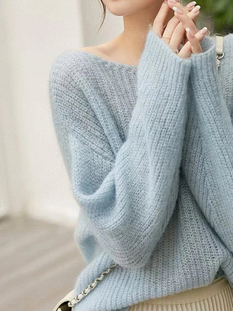 Women's Elegant See-through Sweater™ Loose Soft Knitwear Cashmere Tops