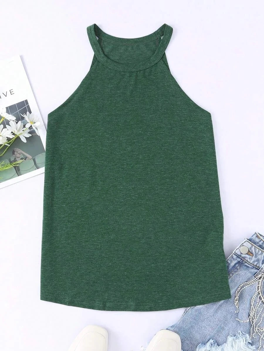 Women's Summer Sleeveless Halter T-Shirts™ Crew Neck Workout Tank Tops