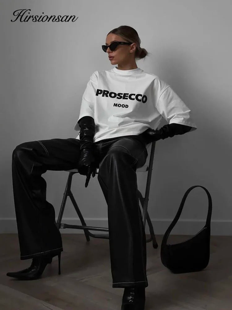 Women's Letter Printed T Shirt™ Short Sleeve Oversized Cotton Tops
