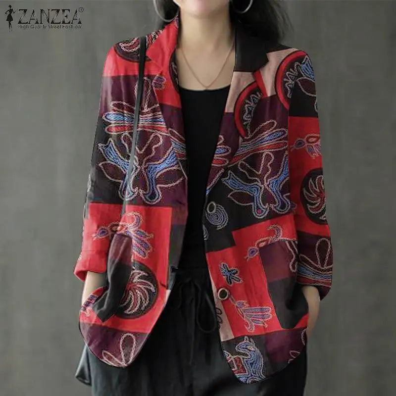 Women's Vintage Long Sleeve Coats™ Cotton Shirt Casual Outwears
