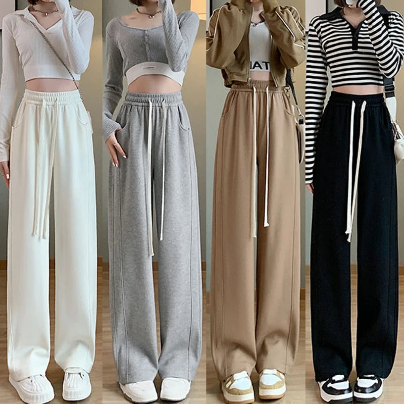 Women High Waisted Leisure Loose Pants™ Straight Leg Slacks Baggy Trousers