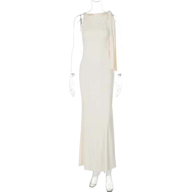 Women's Solid O Neck Sleeveless Patchwork Dress™ Bodycon Maxi Prom Summer Dress