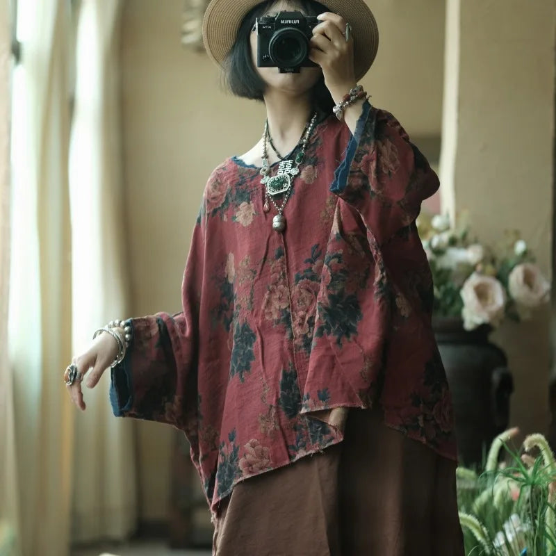 Women's Cotton Linen Harajuku Shirts™ New Vintage Aesthetic Clothes