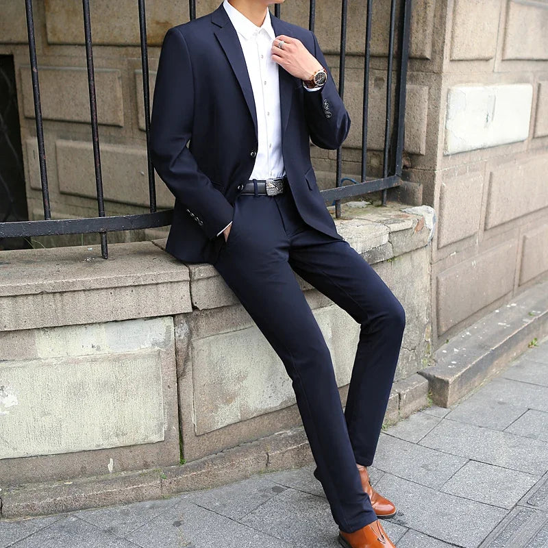 Men's Fashion Handsome Suit™ Business Cargo Trousers Plus Size Sets