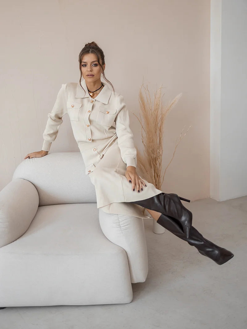 Women's Elegant Dress and Shirt™ Vintage Sets