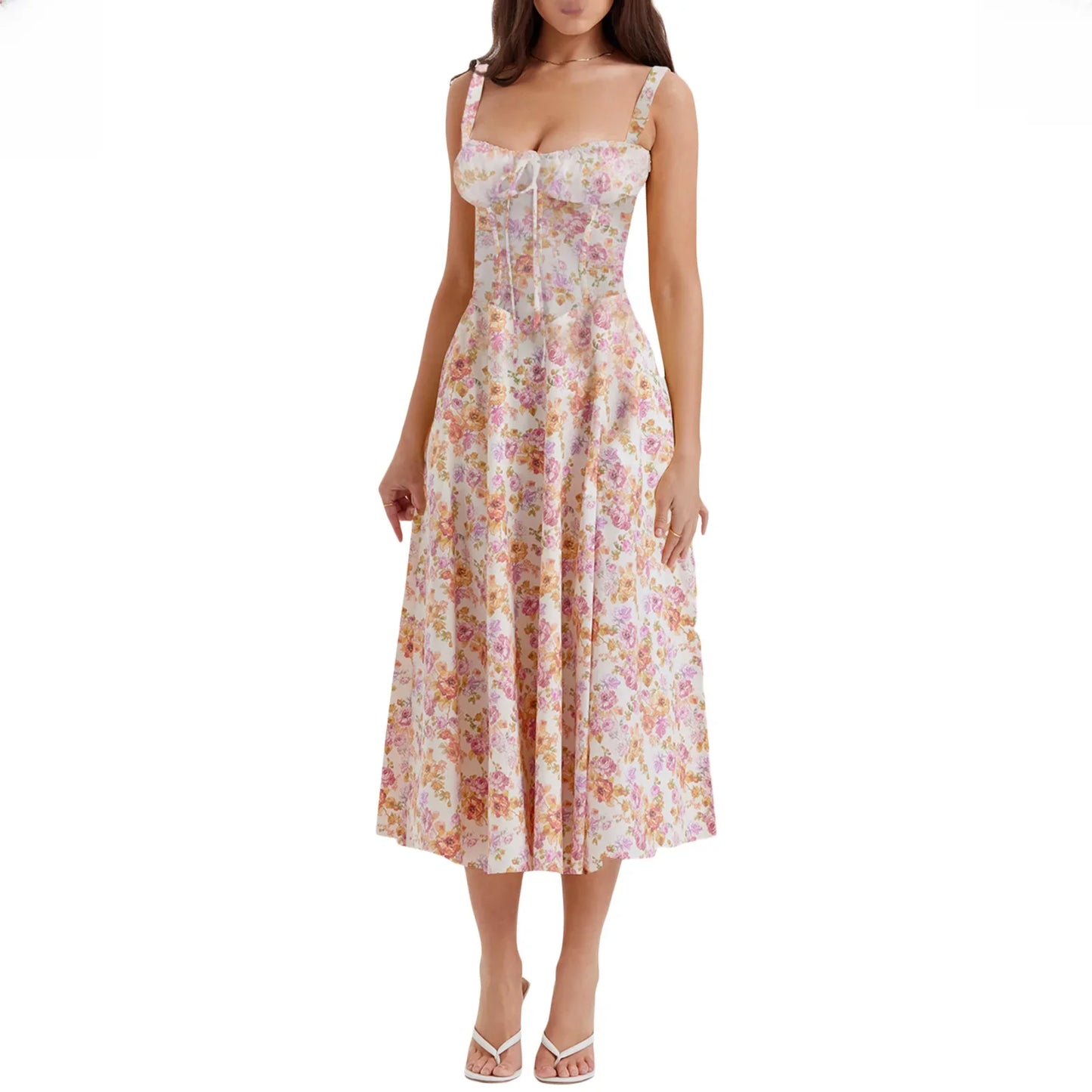 Women's Long Dresses™ Elegant Casual Tied Waist-fitted Slimming Sleeveless Side Slit Dress