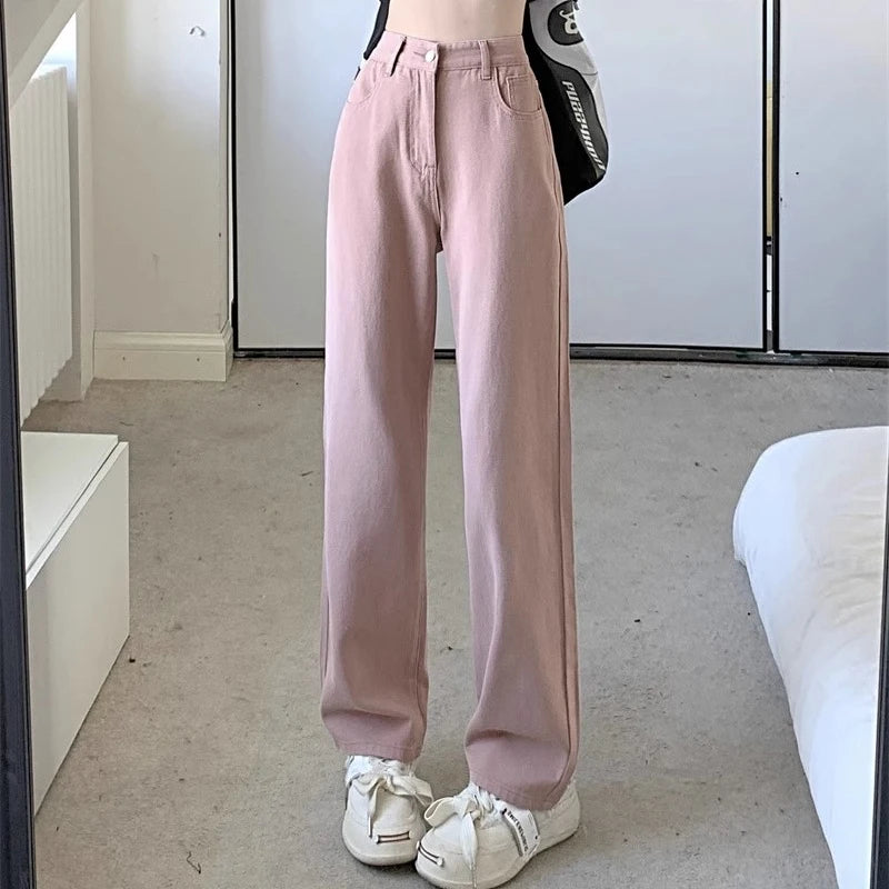 Women's Vintage Wide Leg Jeans™ High Waist Retro Denim Trousers