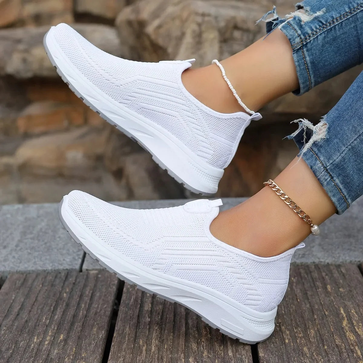 Women's Sneakers™ Lightweight Breathable Flats Slip on Casual Shoes