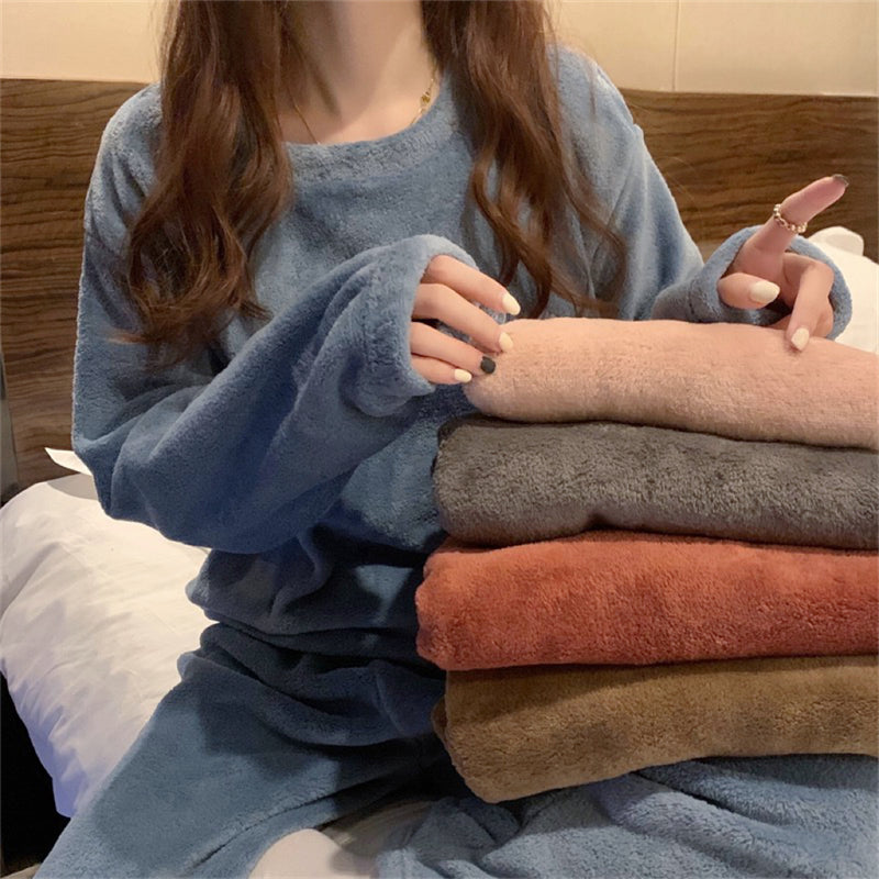 Women's ITOOLIN Cashmere Pajama Set™ Woolen Pullovers And Pants 2 pieces Sets