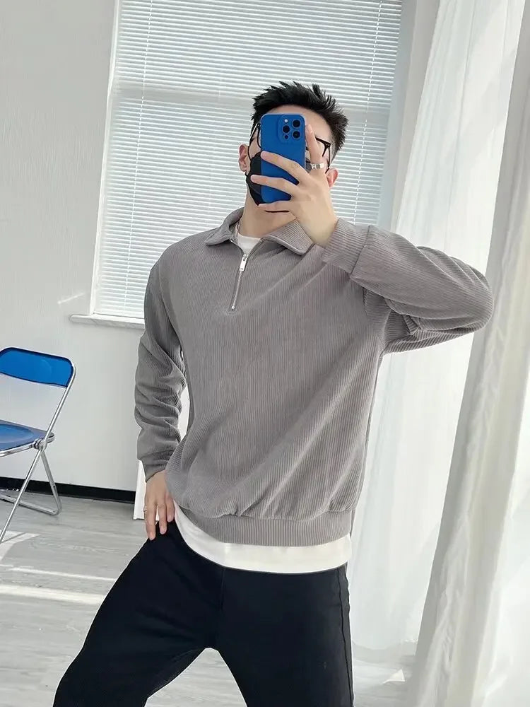 Men's Half-zip Up Sweatshirt™ Vintage Loose Fit Casual Design
