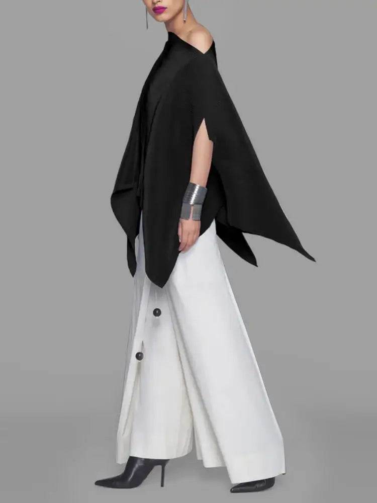 Women 's Irregularly Cut Tops™ Skew Collar Batwing Sleeves Loose T-shirt