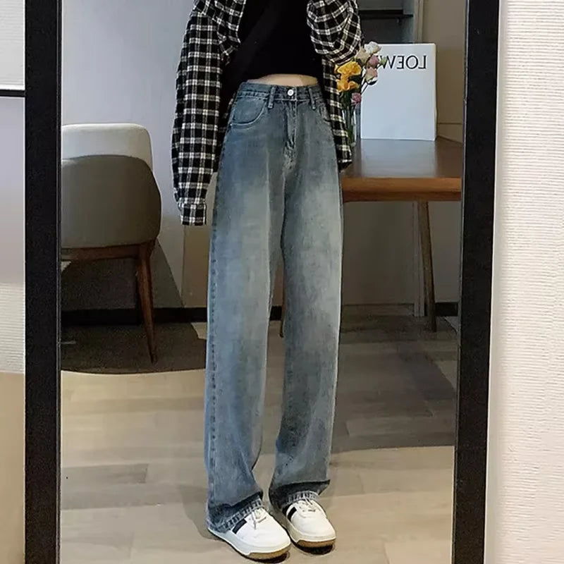 Women's High Waisted Slim Jeans™ Casual Loose Thin Floor Pants Wide Leg Pants
