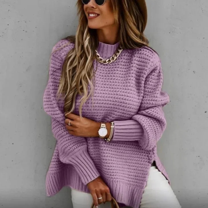 Women's Knitted Pullover ™ Loose Long Sleeve Crew Neck Sweater