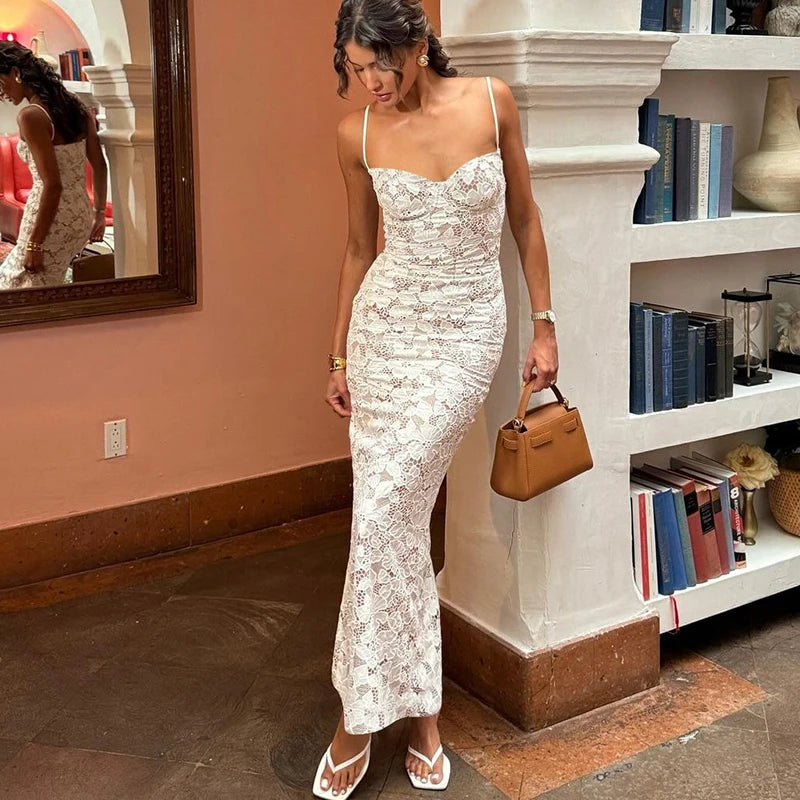 Women's Floral Print Slips Backless Dress™ Patchwork Mesh Slit Sexy Bodycon Maxi Dress
