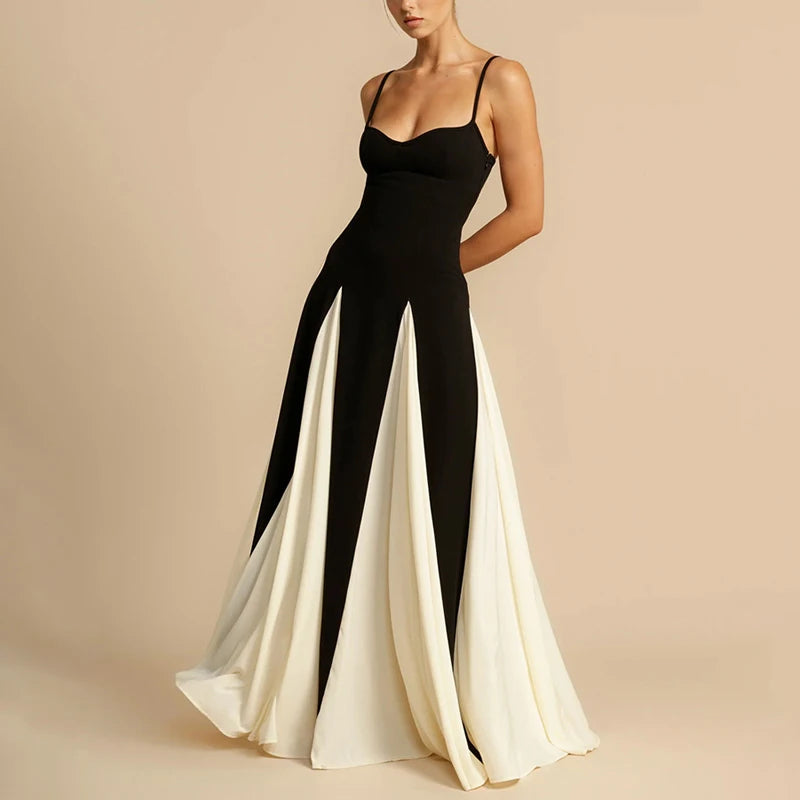 Women's Dress™ V Neck Elegant Sling Contrast Party Dress