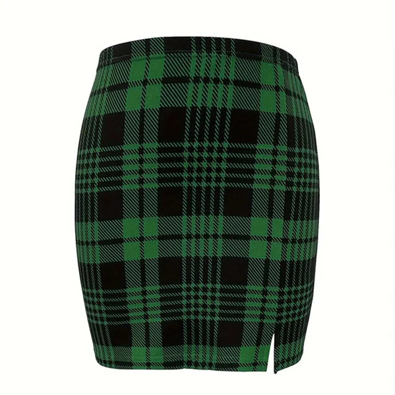 Women's Plaid Skirt™ Elegant Pencil High Waist Lady Short Skirt