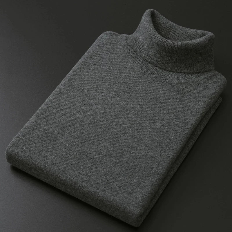 Men's Sweater™ Turtleneck Cashmere Cotton Blend Knitted Pullover