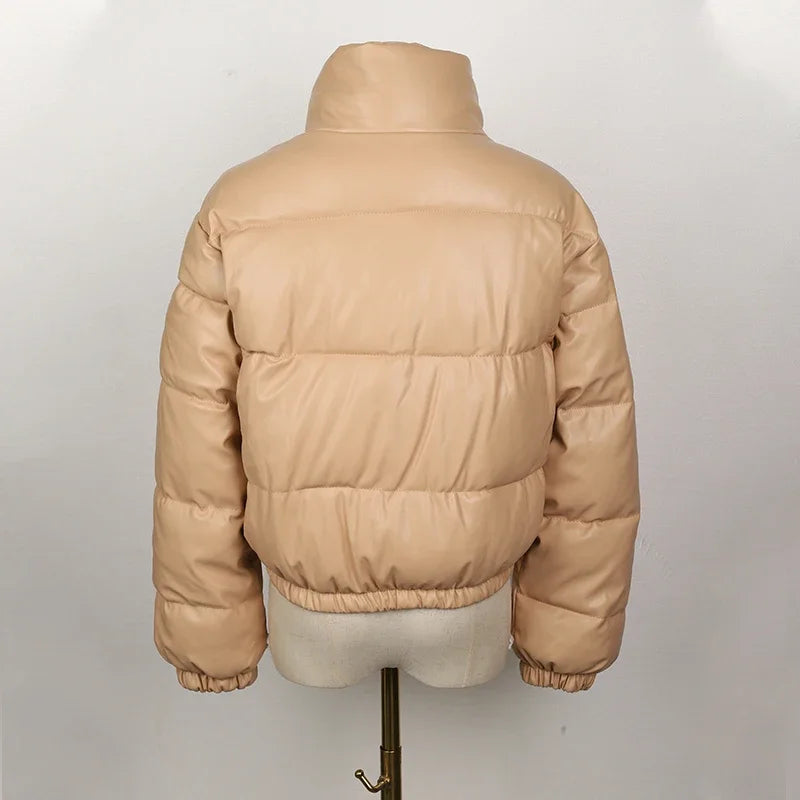 Women's Parka Jacket™ Thick PU Leather Jacket