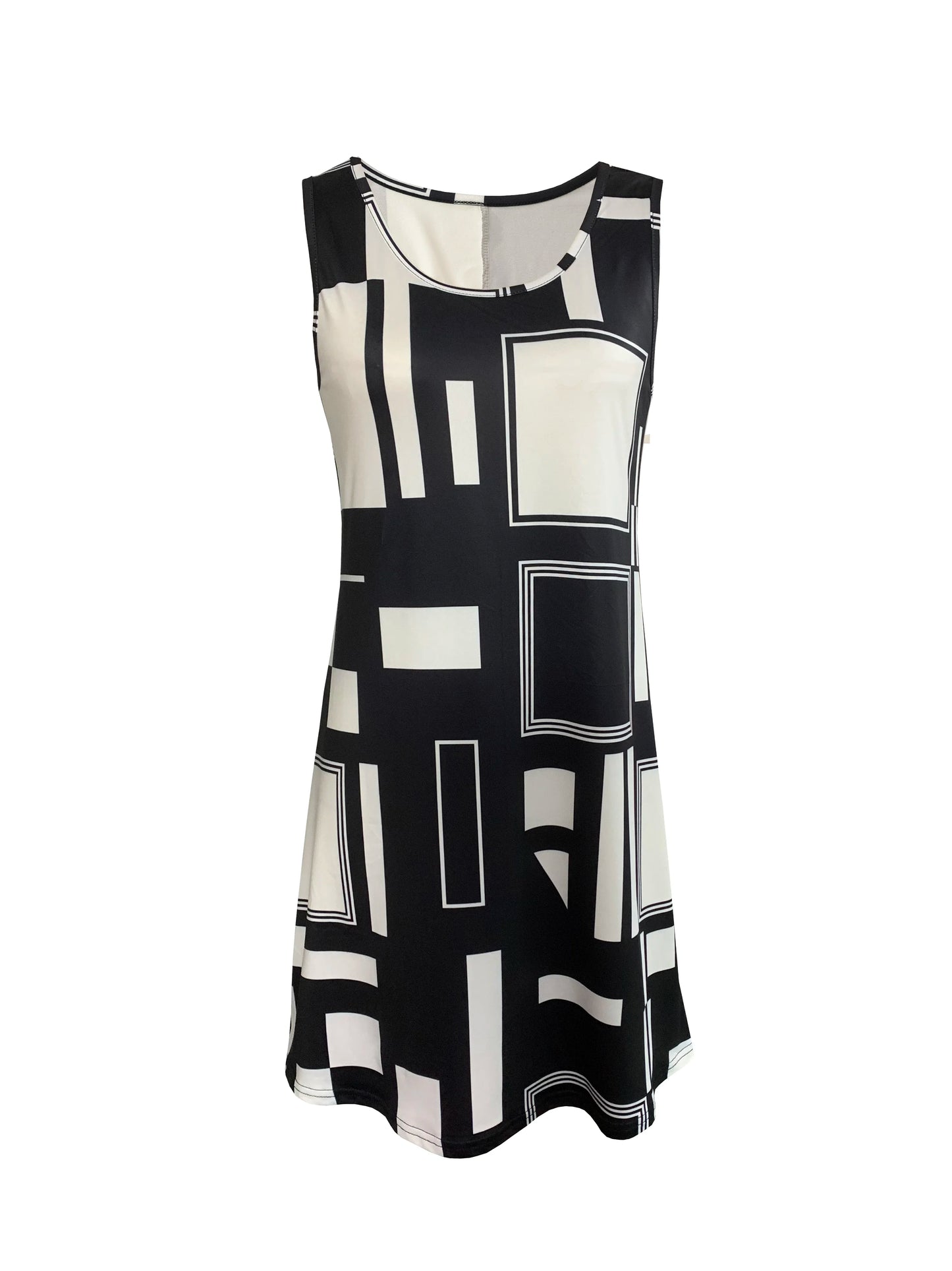 Women's Sleeveless Dress™ Summer Geometric Pattern Sleeveless Midi Dresses
