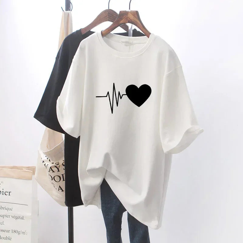 Women's Print T-shirt™ Short-sleeved Loose T Shirt
