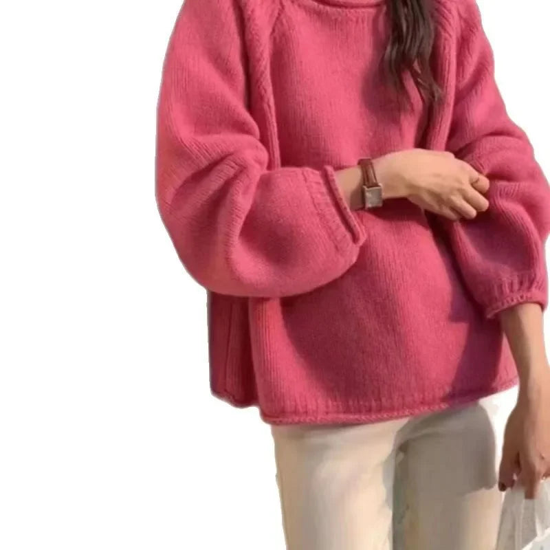 Women's French Style Knitted Sweater™ Loose Fit Overhead Base Layer Tops