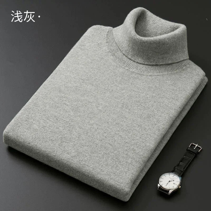 Men's Sweater™ Turtleneck Cashmere Cotton Blend Knitted Pullover