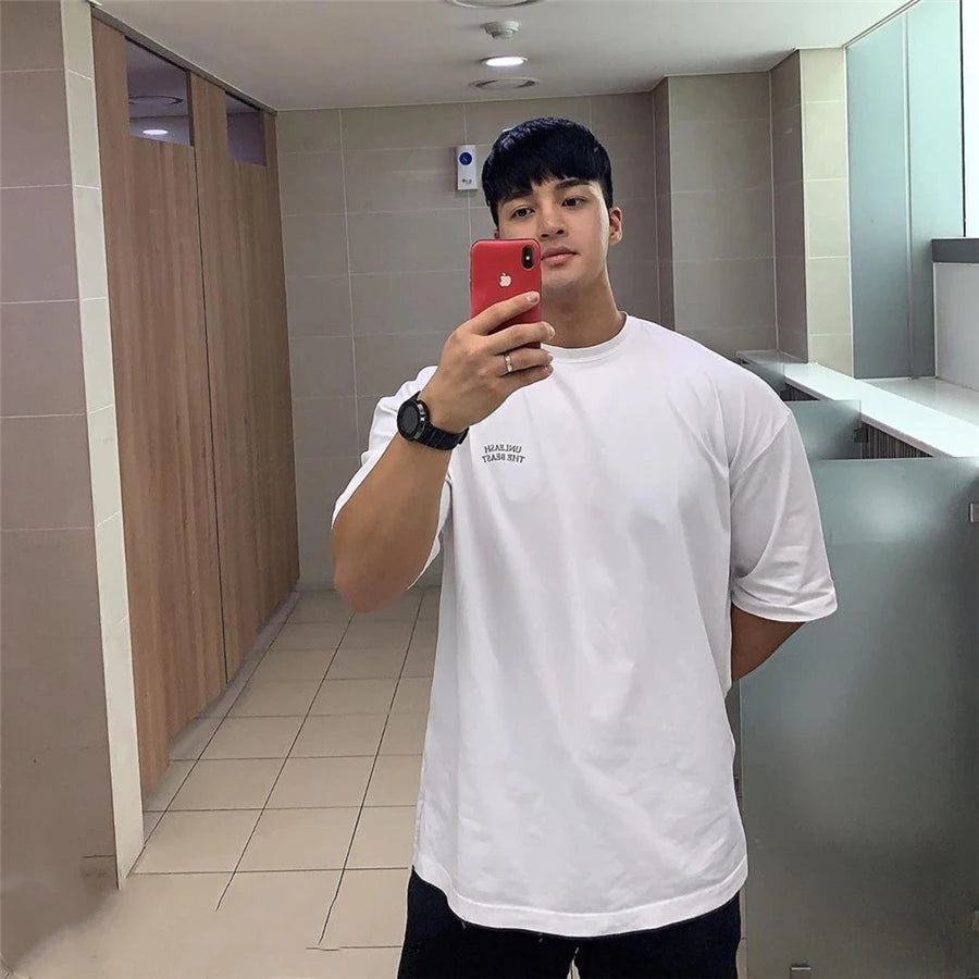 Men's T-Shirt™ Loose big size Cotton Printed Running Sport Gym Shirt