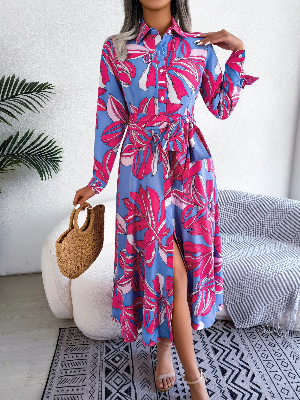 Women's Casual Floral Print Dress™ Long Sleeve Maxi Long Dress