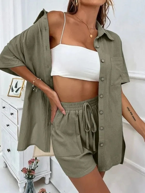 Women's Cotton Shorts Set™ Summer Simple Design Clothes