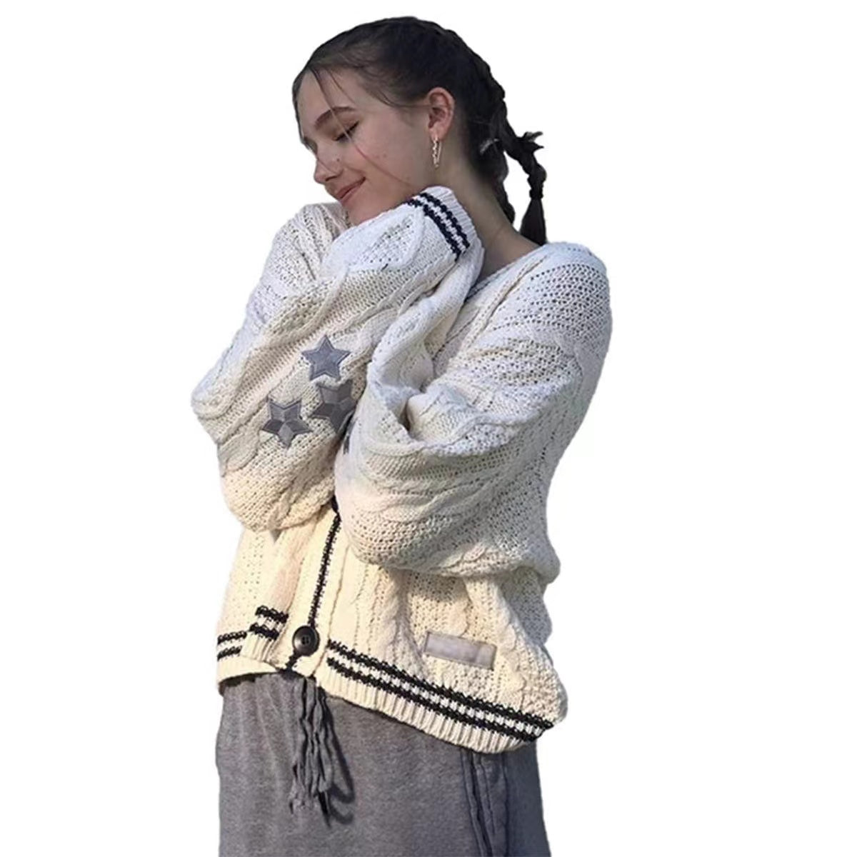 Women's Y2K Sweaters™ Loose Knitted Long Sleeve Cardigans