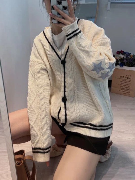 Women's Y2K Sweaters™ Loose Knitted Long Sleeve Cardigans