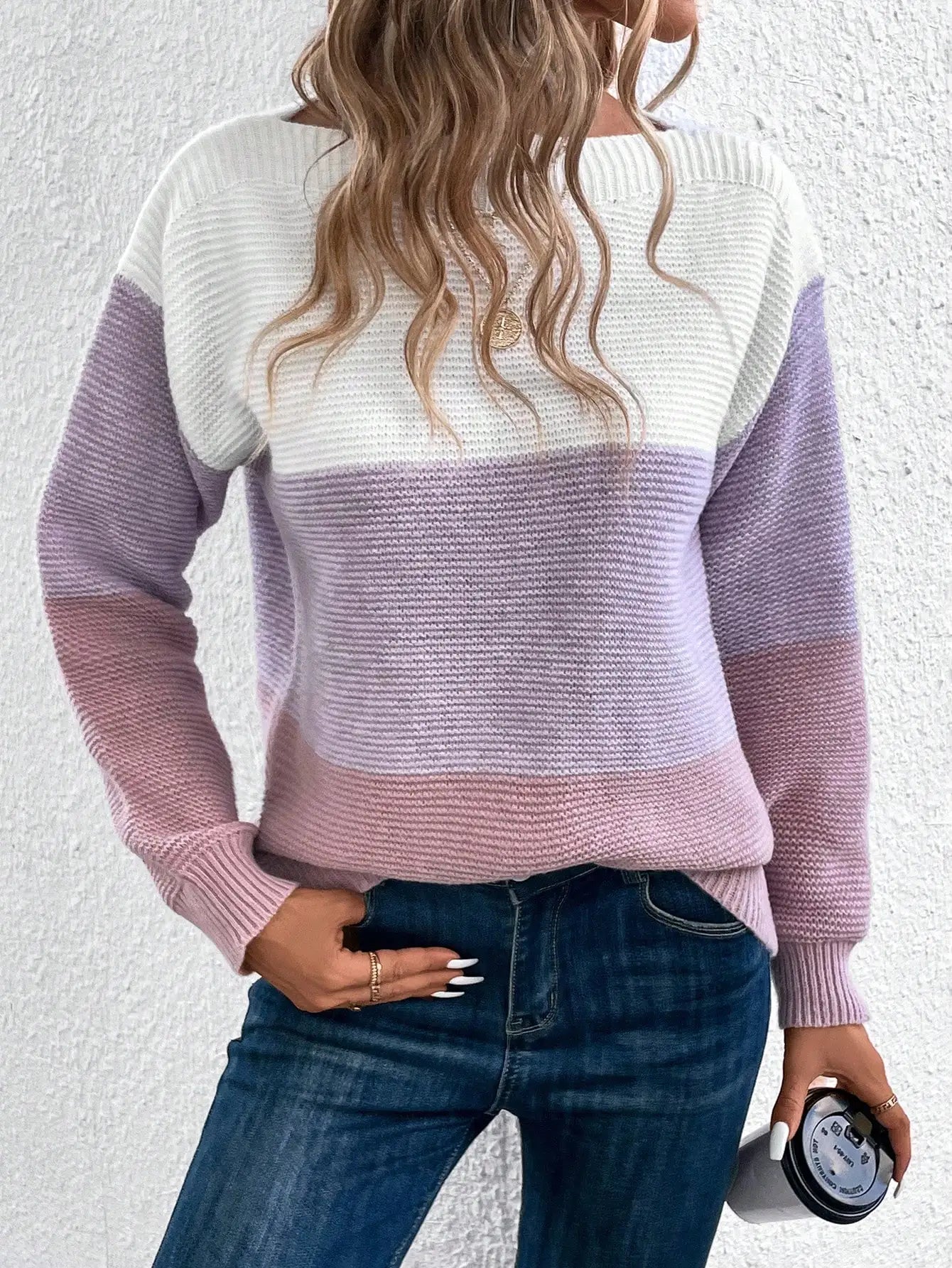 Women's Three-color Patchwork Sweater™ Casual Knitted Thickened Loose Jumpers