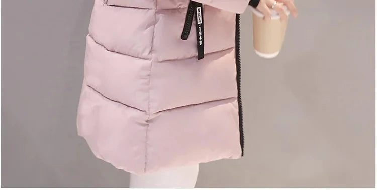 Women Winter Fur Collar™ Hooded Long Slim Jacket