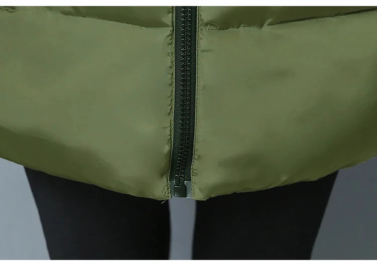 Women Winter Fur Collar™ Hooded Long Slim Jacket