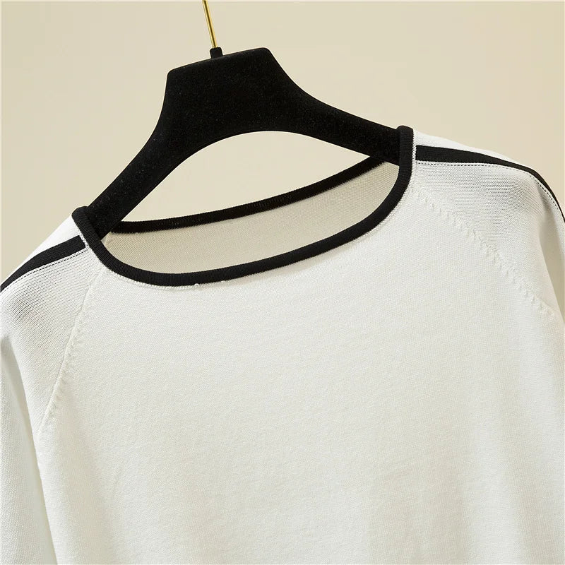 Women's Short Sleeve T-Shirt™ Summer Thin Knitted T-Shirt
