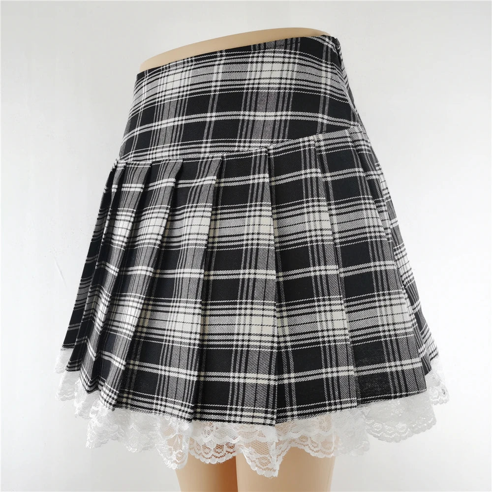 Women's Harajuku Punk Gothic Mini Skirt™ High Waist Patchwork Bandage Skirt