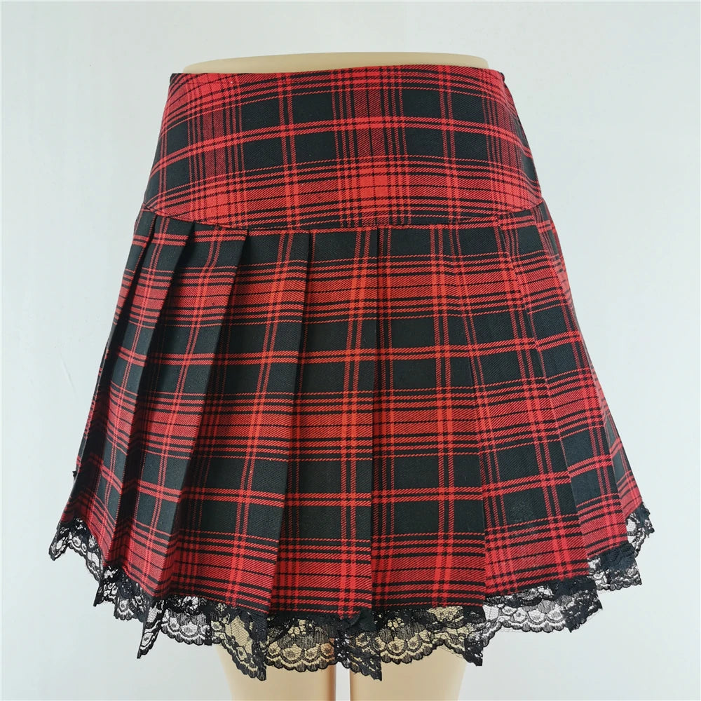 Women's Harajuku Punk Gothic Mini Skirt™ High Waist Patchwork Bandage Skirt