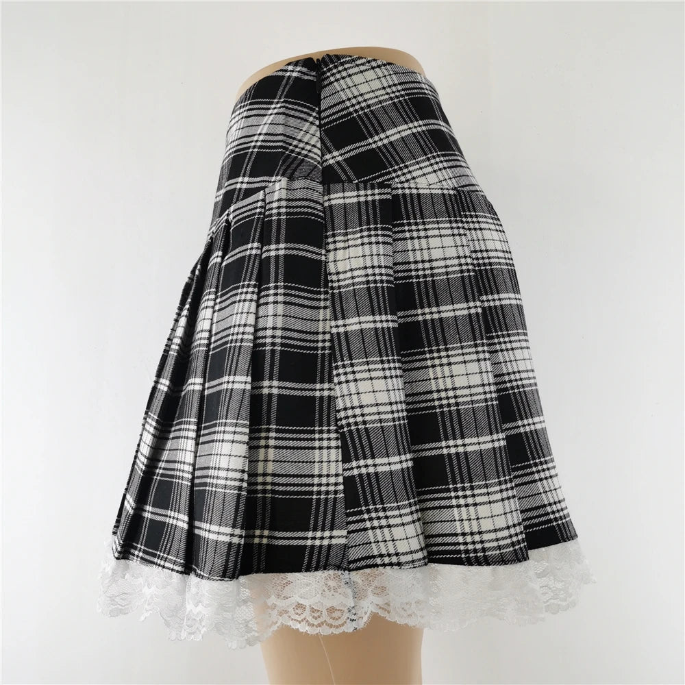 Women's Harajuku Punk Gothic Mini Skirt™ High Waist Patchwork Bandage Skirt