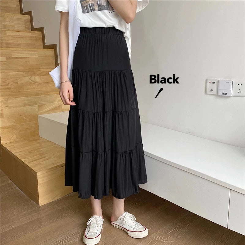 Women's Chiffon Skirt™ Vintage High Waist Elastic Patchwork A-line Skirts