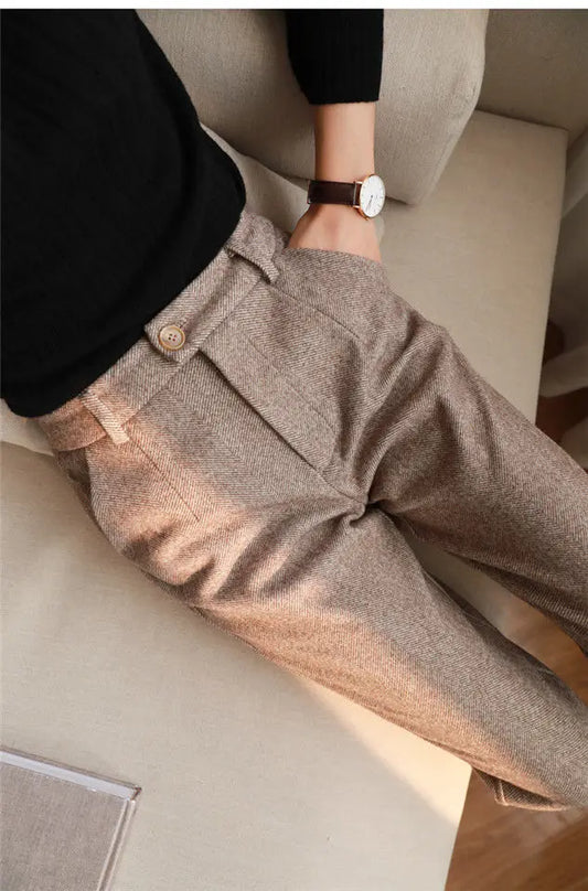 Women's Woolen Pants™ High Waisted Women Trousers