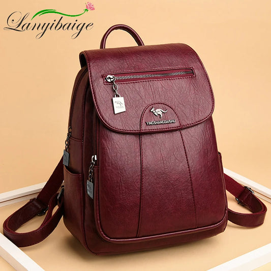 Women's Soft Backpacks™ Vintage Casual Travel Backpack